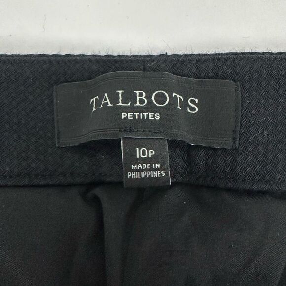 Talbots Black Textured Lined Pant size 10P - Picture 6 of 9